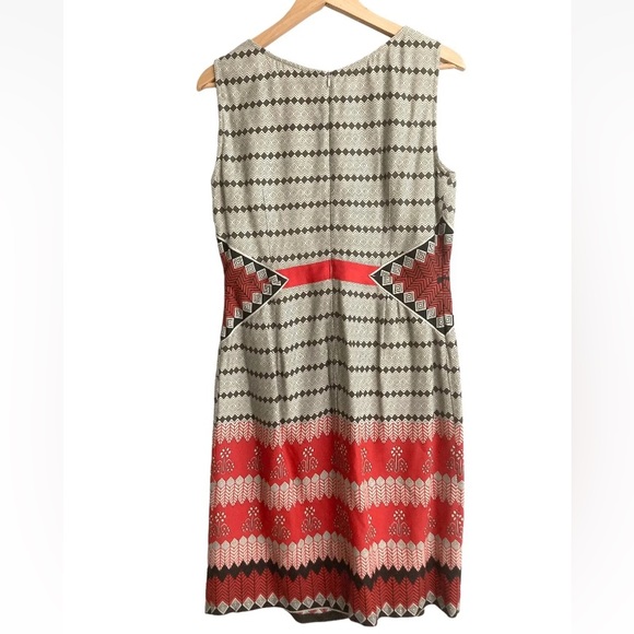 Bravissimo Pepperberry Dress Super Curvy Viscose Red Grey UK 12 Geo Print Lined - Picture 5 of 8